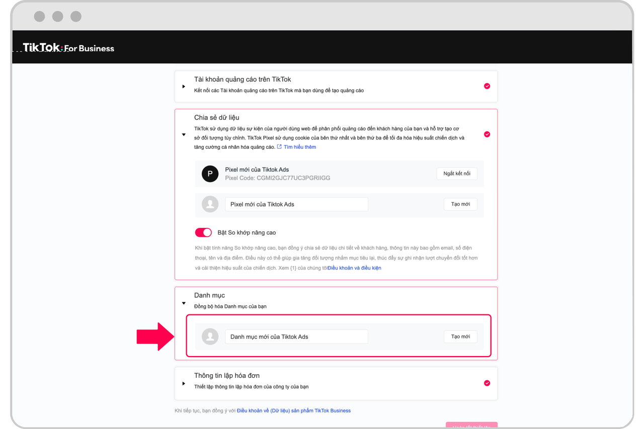 Haravan 上的 TikTok 设置指南