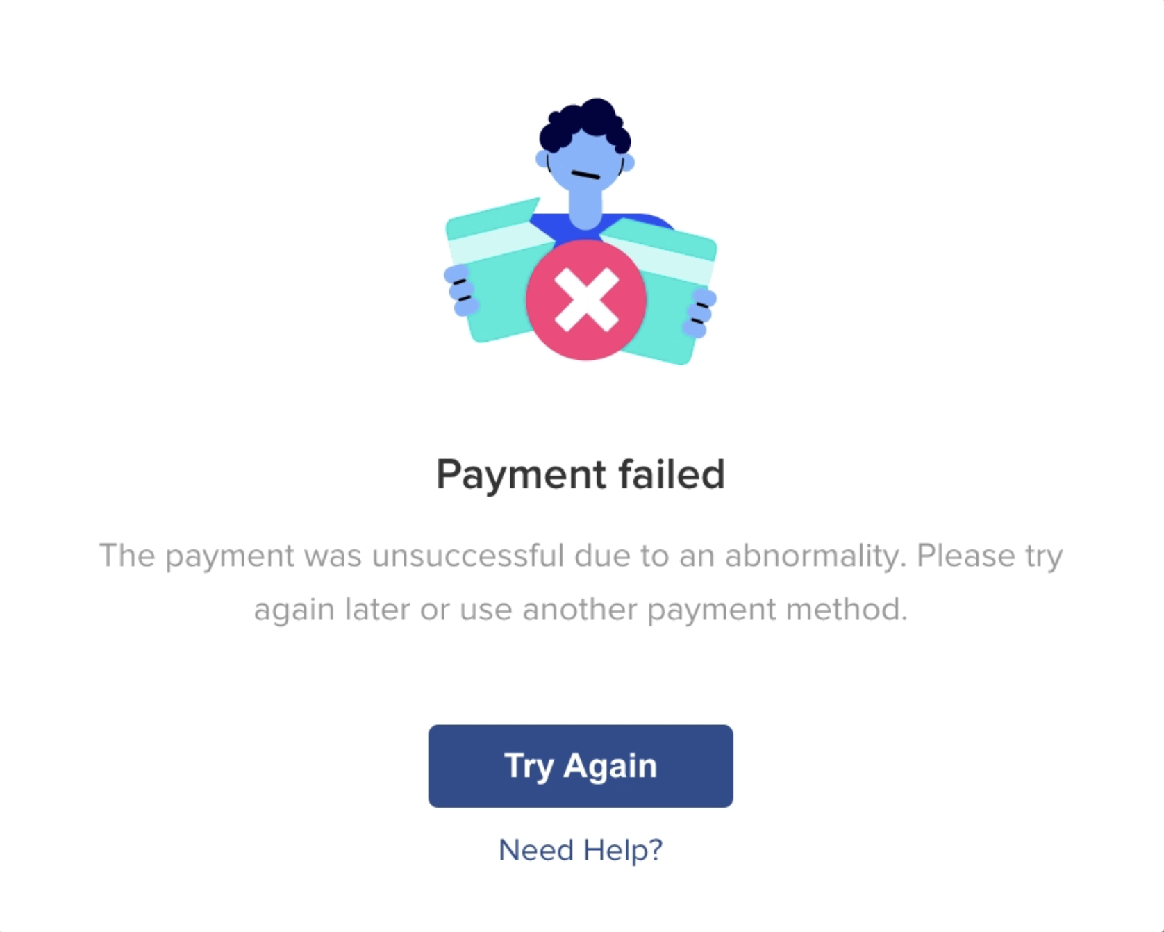 Payment failed