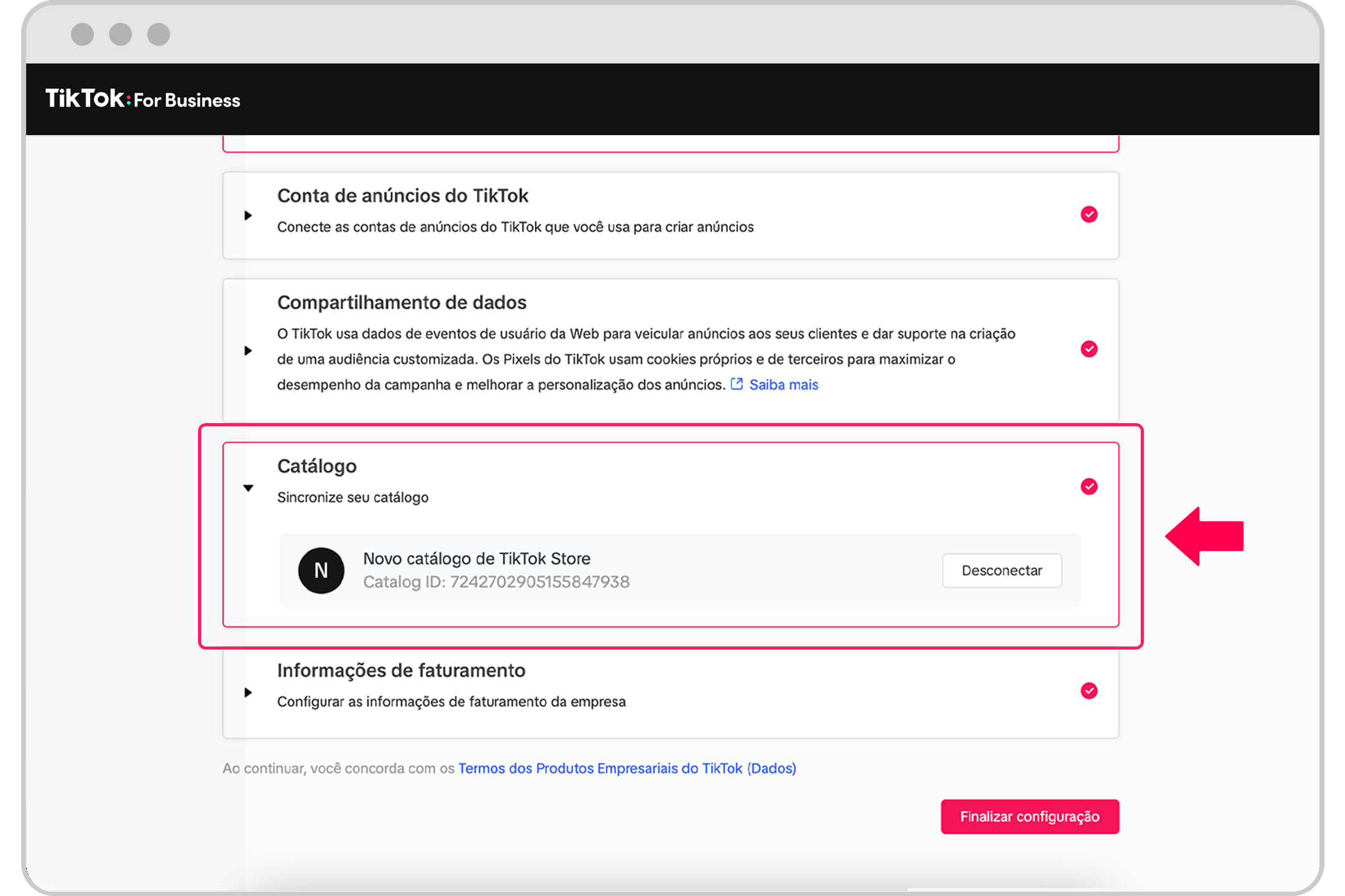 Nuvemshop上的TikTok设置指南