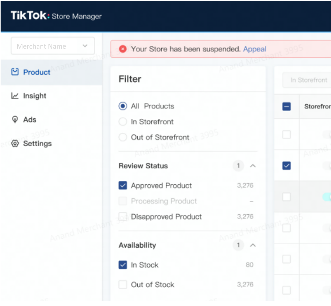 TikTok 购物合作伙伴集成帐户暂停和申诉