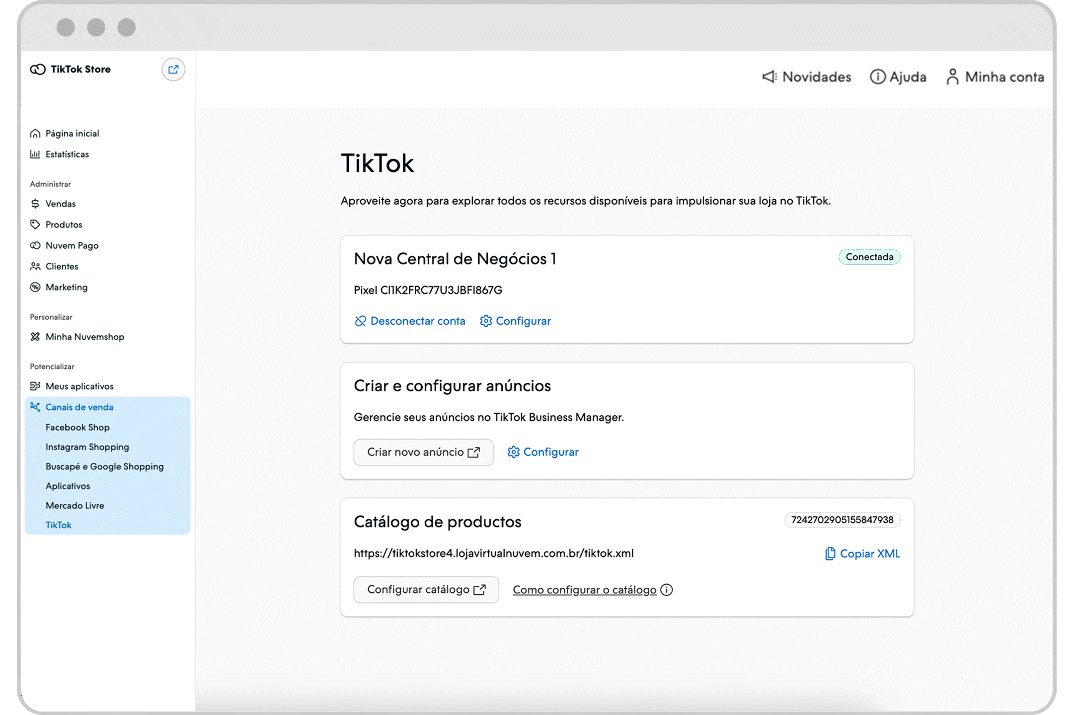 Como integrar o TikTok Ads Manager e enviar os produtos da minha loja? -  Nuvemshop