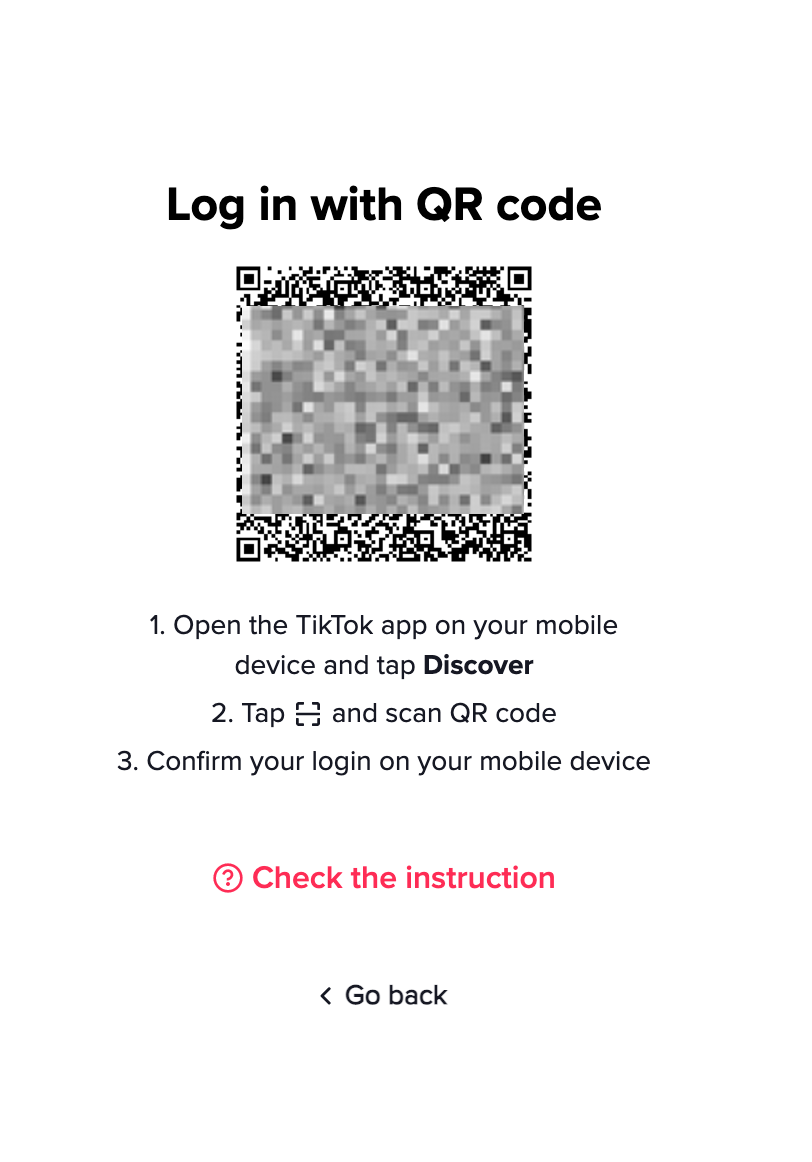 Log in with QR code image