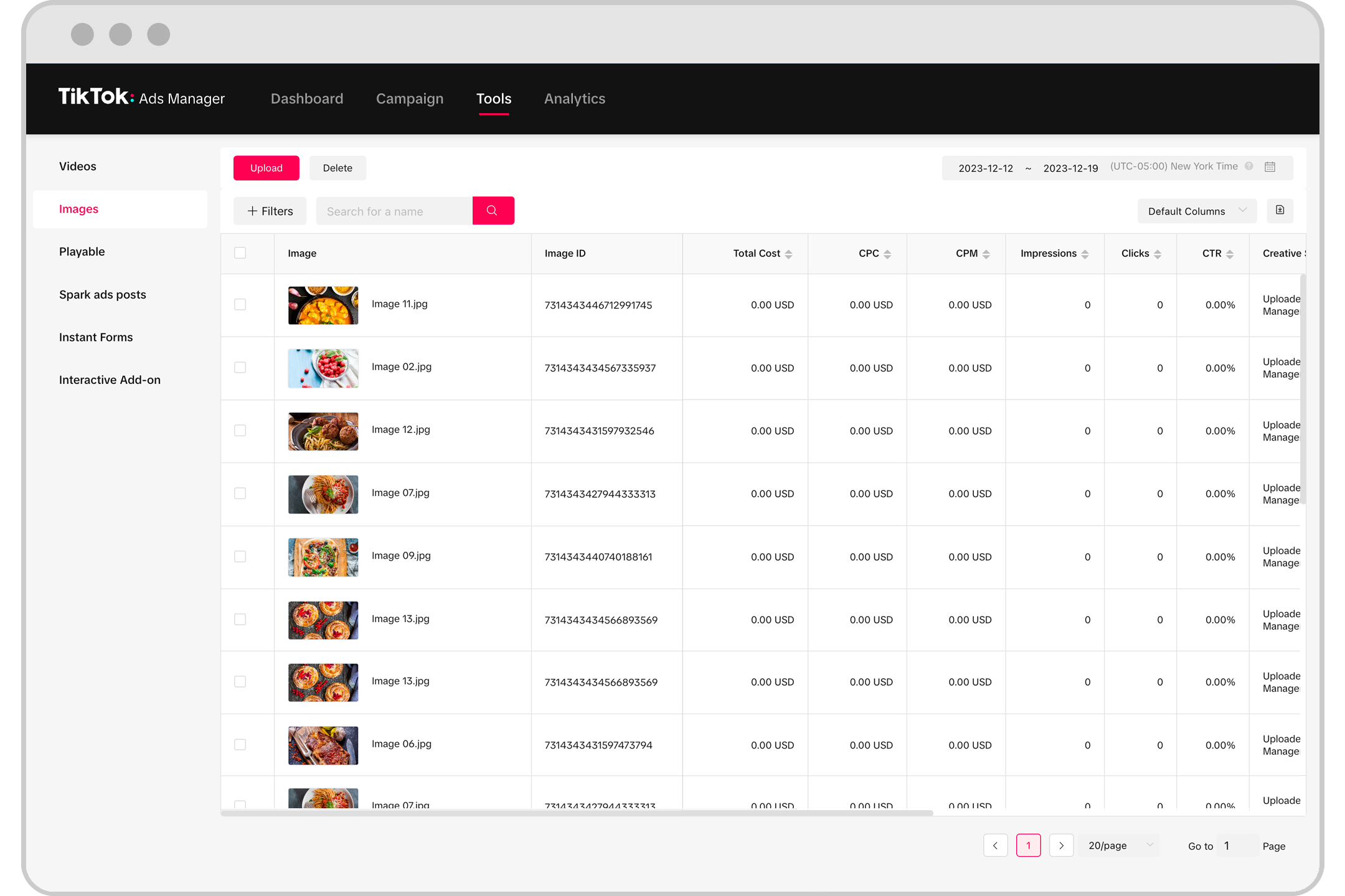 TikTok Ads Manager ad creation interface