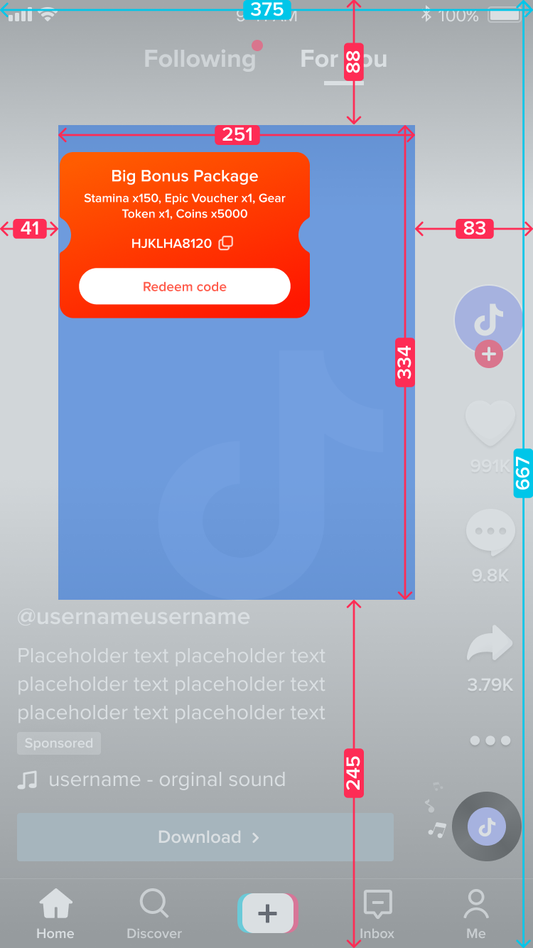 Gift Code Sticker Interactive Addon TikTok Ads Manager