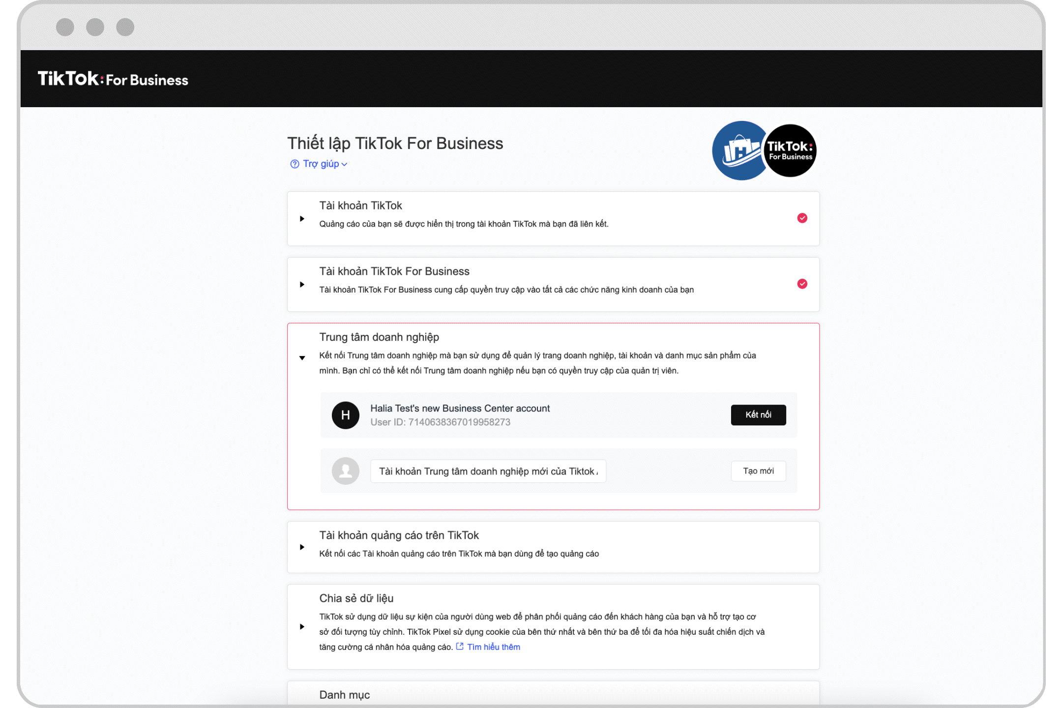 Haravan 上的 TikTok 设置指南
