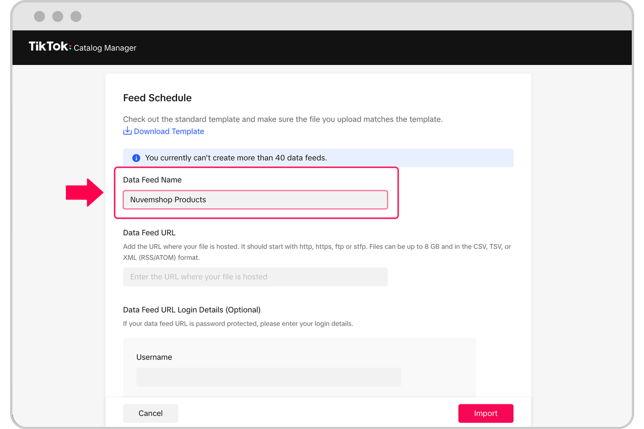 Nuvemshop上的TikTok设置指南