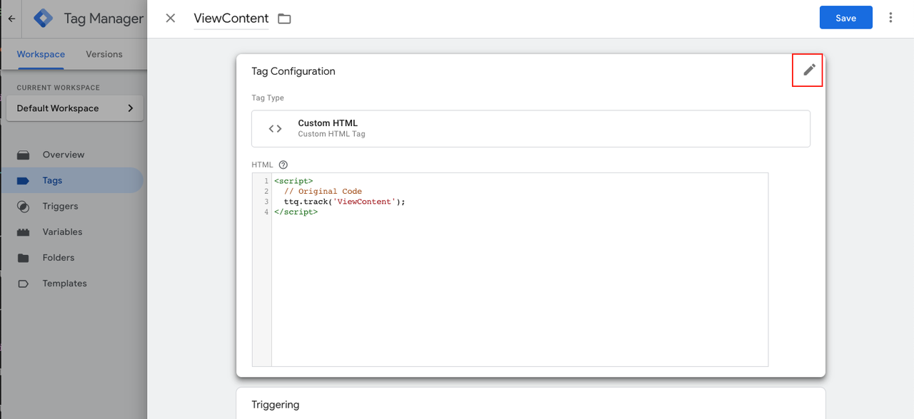 Google Tag Manager - Tag Configuration
